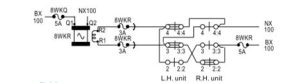 Left-hand turnout, single ended Chairlock detection circuit 